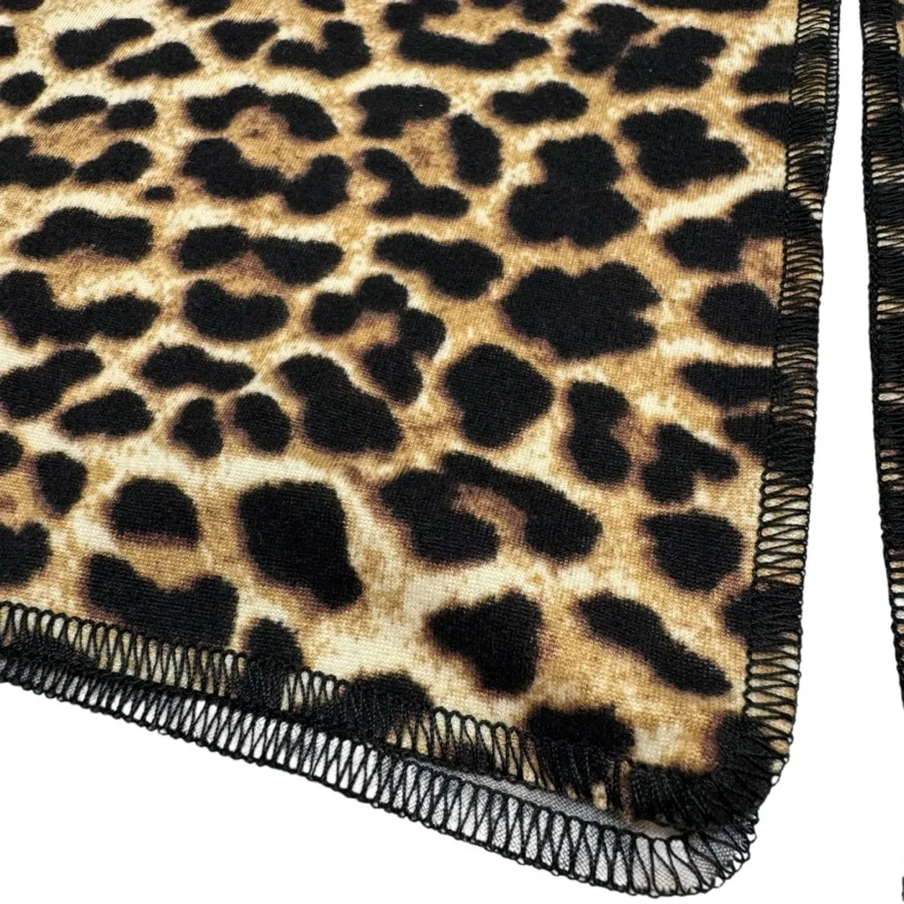 Animal Print Jersey Durag Long Tail Head Scarf Head Cap Cheetah Stretch Wave